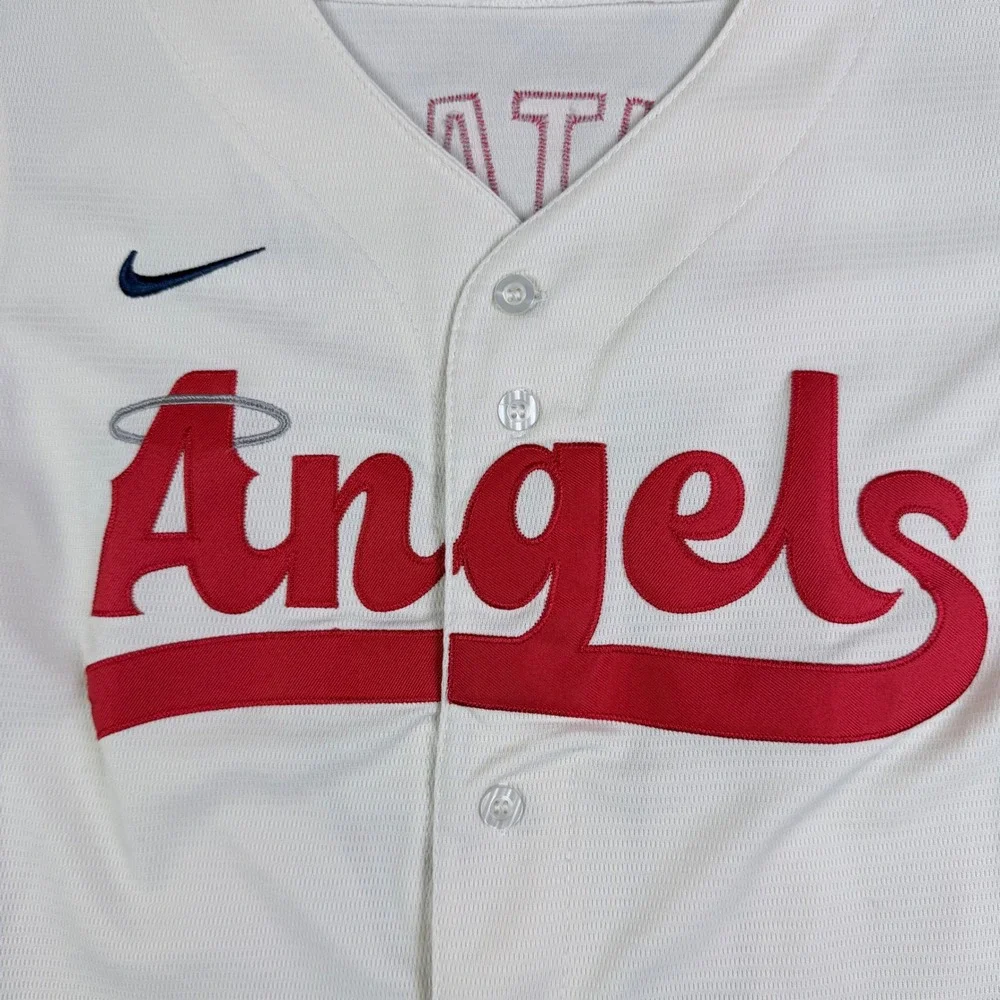 Nike Los Angeles Angels Shohei Ohtani 17 City Connect Jersey Kids Small Cream